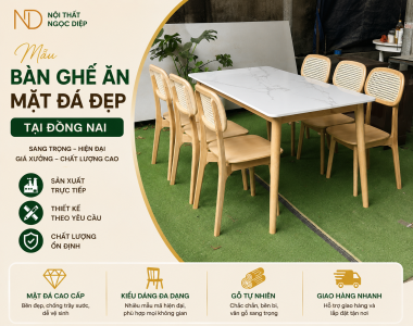 Mẫu Bàn Ghế Ăn Mặt Đá Đẹp Tại Đồng Nai – Sang Trọng, Hiện Đại, Giá Xưởng