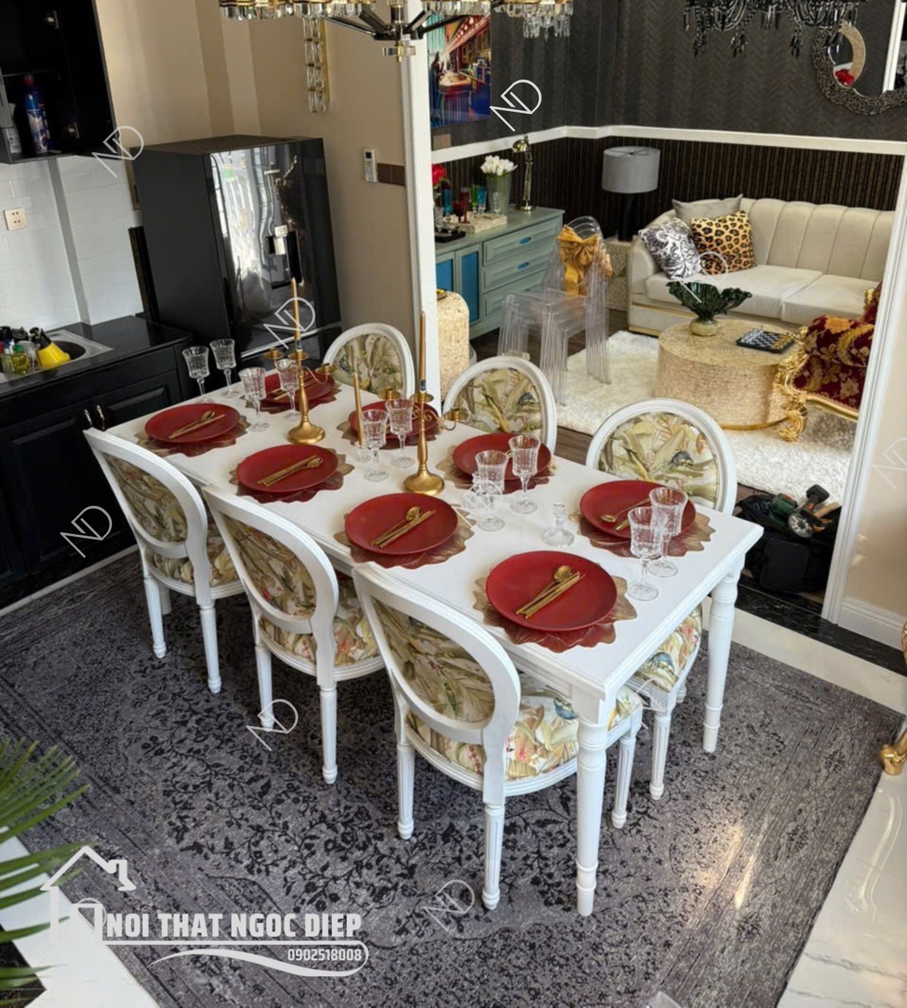 bàn ăn phong cách tân cổ điển giá tốt