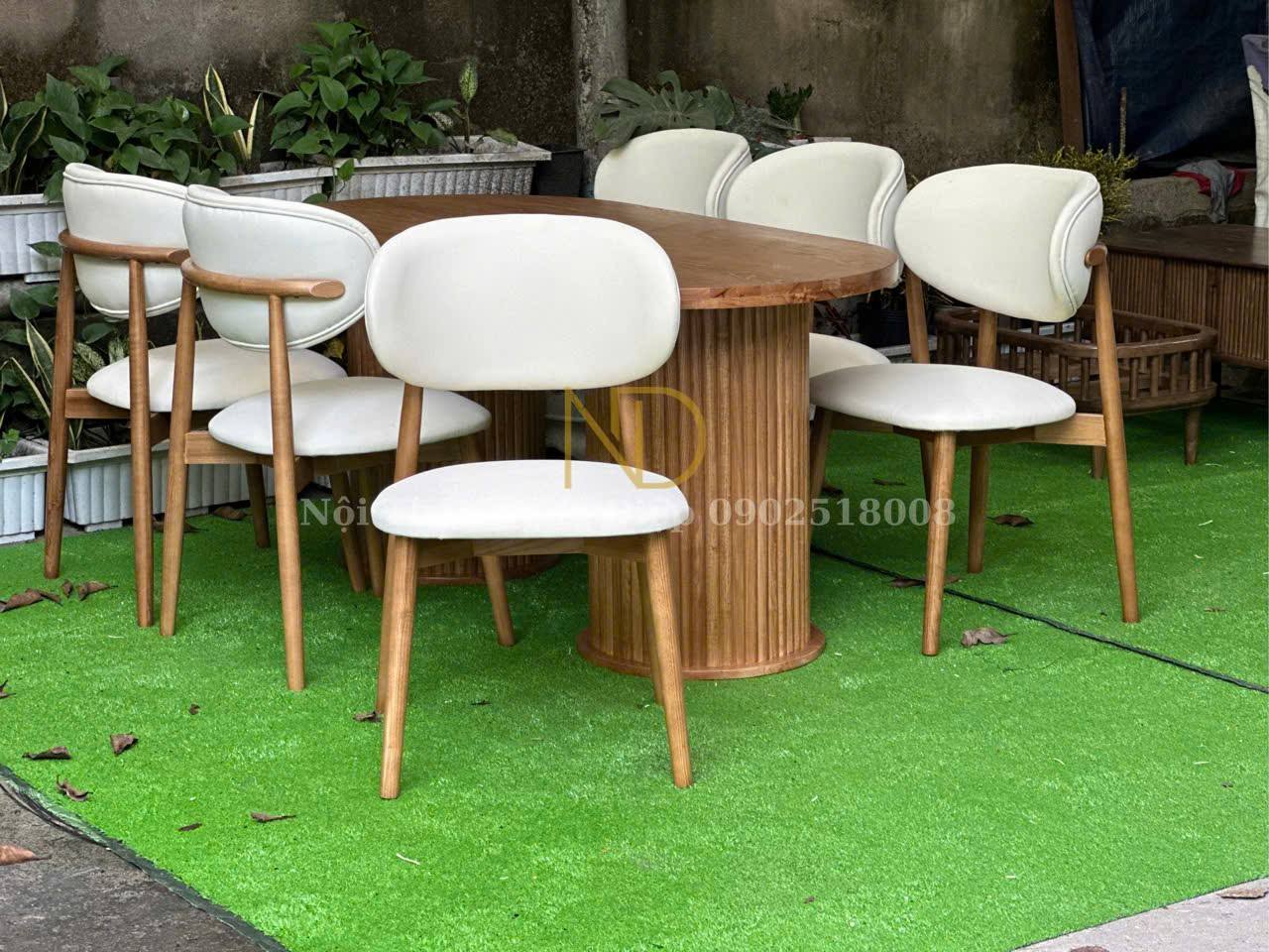 bàn ghế ăn bọc nệm cao cấp Hố Nai