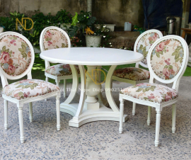 Bàn 1200x1200x750 đi với 4 ghế